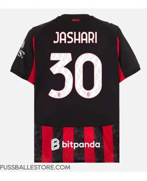 Günstige AC Milan Ardon Jashari #30 Heimtrikot 2025-26 Kurzarm Günstige AC Milan Ardon Jashari #30 Heimtrikot 2025-26 Kurzarm